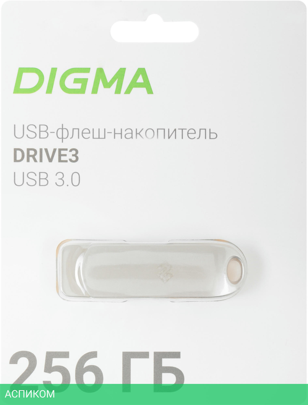USB Flash-накопитель Digma Drive3 256Gb серебристый (DGFUM256A30SR)