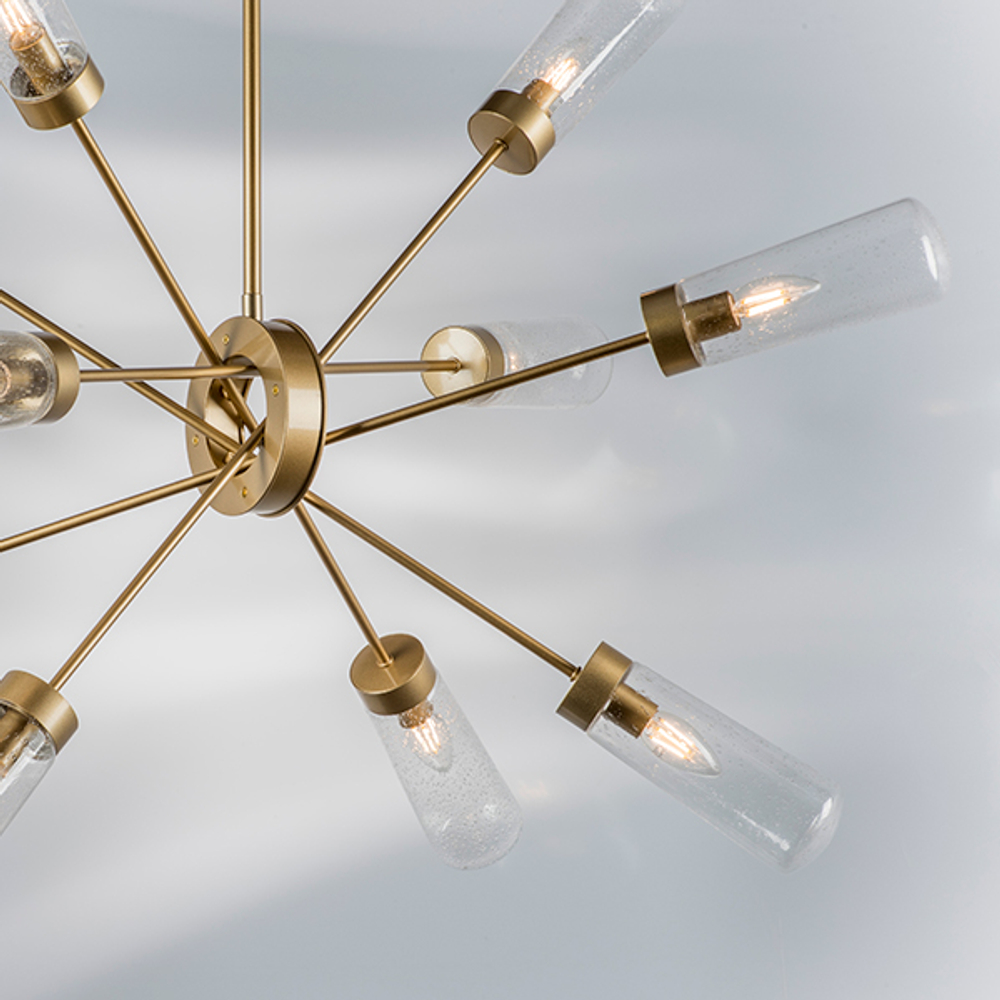 690103 Люстра CROTONE 10х40W E14 ШАМПАНЬ/ПРОЗРАЧНЫЙ