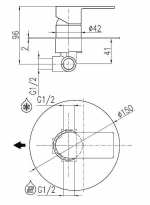 Смеситель для душа Rav-Slezak VLTAVA VT483LCMAT