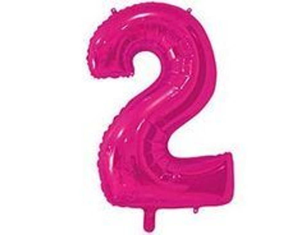 К ЦИФРА 2  26" Фуксия 60 см.