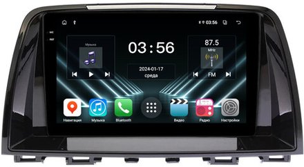 Магнитола для Mazda 6 2012-2014 - FarCar DX3012M монитор 9.5" IPS на Android 13, 4+64Гб, CarPlay