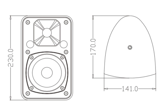 FDB Audio ES104B - 2-полосная акустическая система 4" с IP-46 цвет чёрный