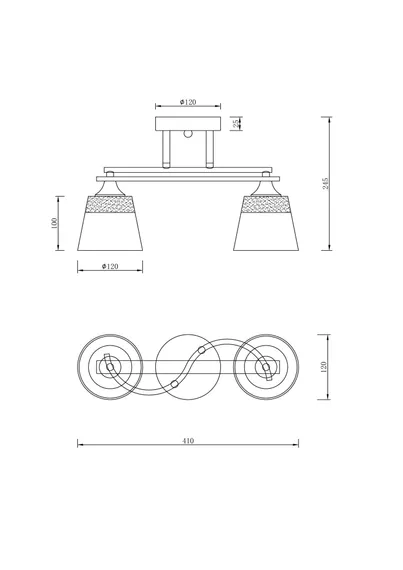 Люстра FR5156PL-02WG Бинокль E27x2 Freya fr5156pl-02wg