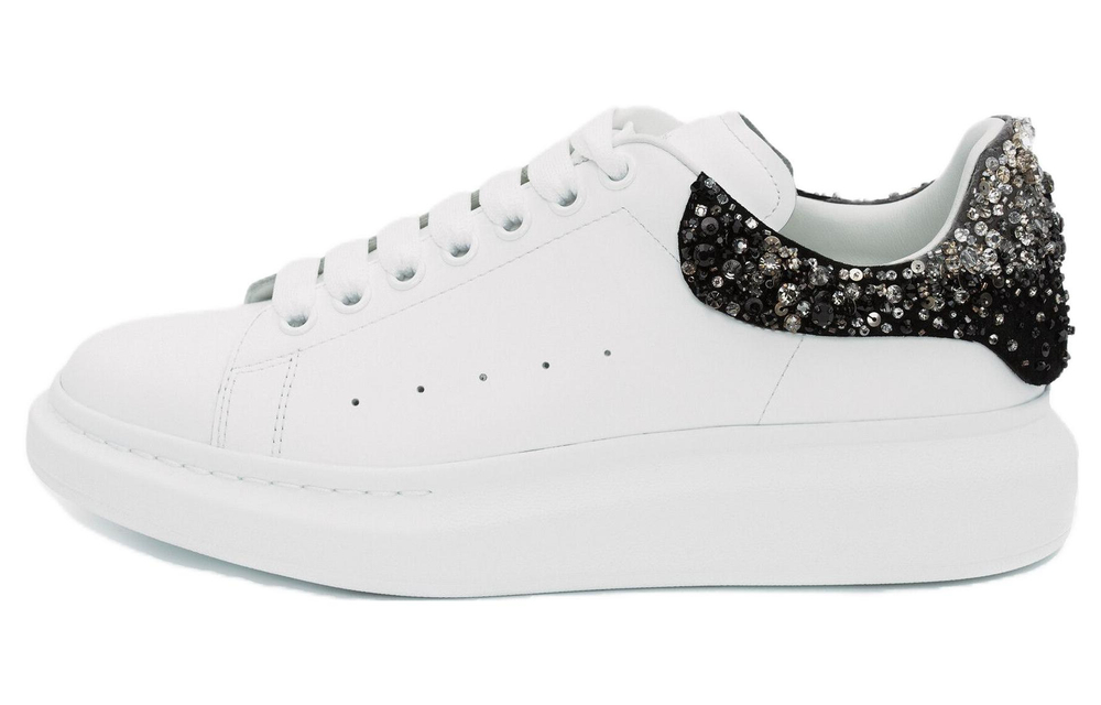 Alexander McQueen Oversized Cow Leather Sports Low top Stylish Skateboarding Shoes Men"s White