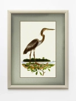 Картина на бумаге "Цапля"