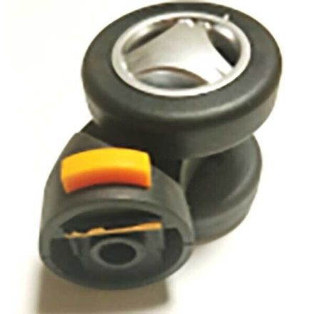 Колесо PLG-K 005/0, d53, чёрный, серебро и жёлтая вставка