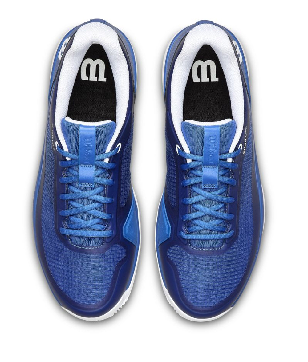 Мужские теннисные кроссовки Wilson Rush Lite 5 Clay - deja vu blue/white/safety yellow
