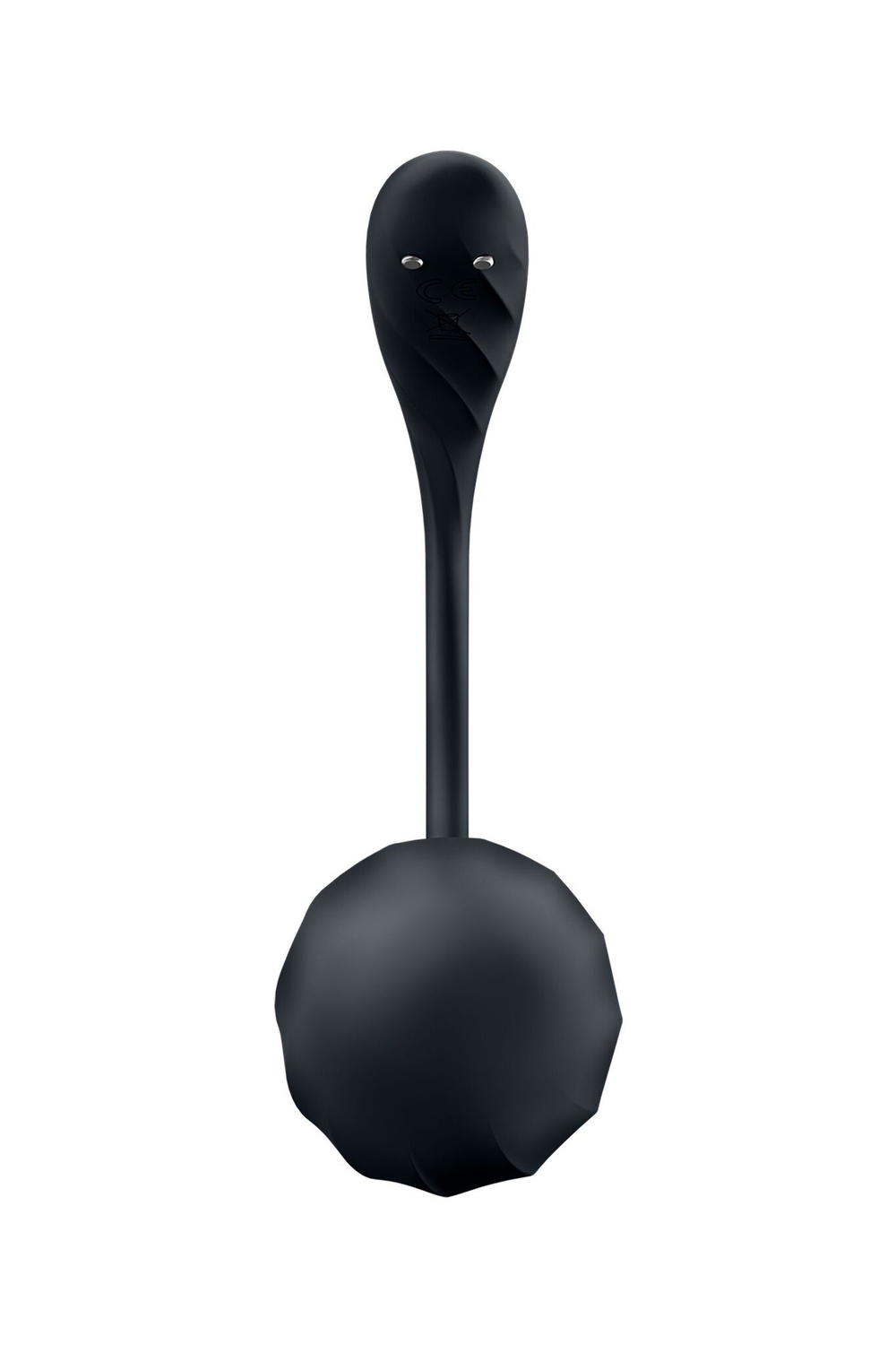 Черное виброяйцо Ribbed Petal с пультом ДУ (Цвет: черный)