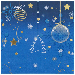 Салфетки "Сапфировая зима" 33 см 6 шт