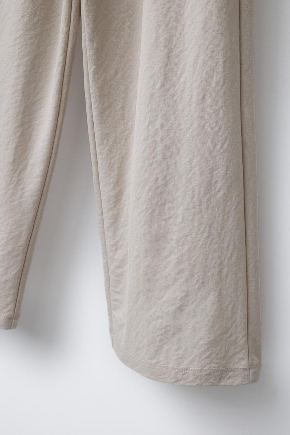 ZARA БРЮКИ СВОБОДНОГО КРОЯ С ШИРОКИМИ ШТАНИНАМИ, БЕЖЕВЫЙ