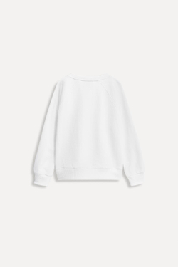 ZARA ТОЛСТОВКА С КАРМАНОМ И НАШИВКОЙ 50TH ANNIVERSARY, БЕЛЫЙ