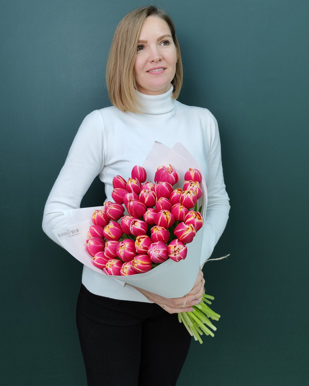 Тюльпан пионовидный розовый Колумбус,39 штук(00066)