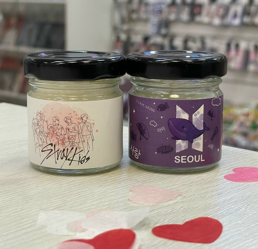 Соевая свеча мини BTS, SKZ