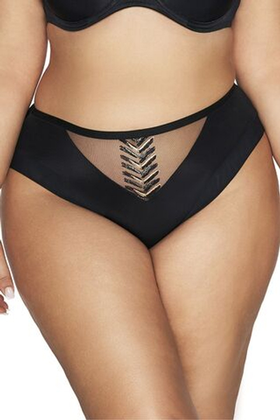 Трусики-слипы со средней линией талии Goddess (Размер: XL) (Цвет: черный)