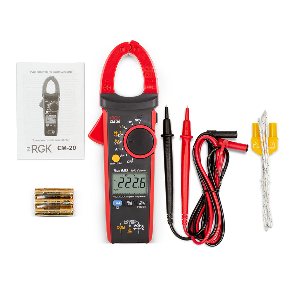 Токовые клещи  RGK CM-20