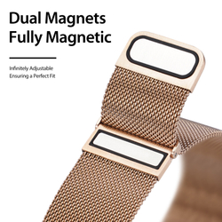 Ремешок из нержавеющей стали золотистого цвета от Dux Ducis для смарт часов Samsung Watch Ultra 47MM, серия Milanese Series (миланская петля)
