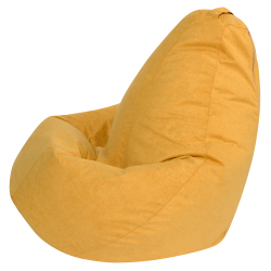 Кресло Мешок Груша Желтый Велюр (5XL, Классический)