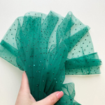 Фатин со стразами Изумрудный