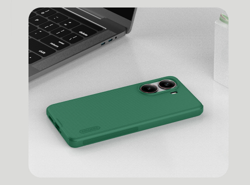 Усиленный чехол зеленого цвета (Dark Green) от Nillkin для Xiaomi Redmi Turbo 4, серия Super Frosted Shield Pro
