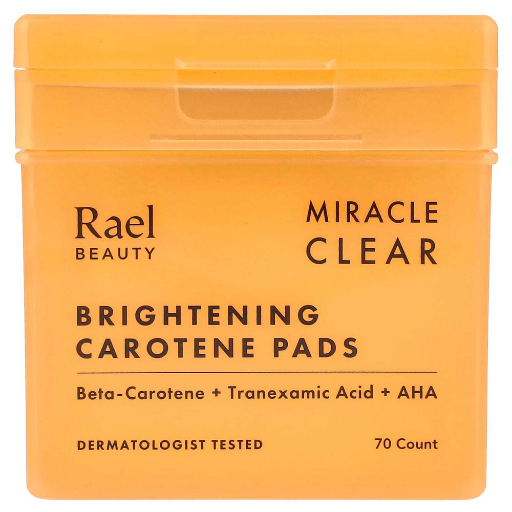 Rael, Beauty, Miracle Clear, осветляющие подушечки с каротином, 70 шт.