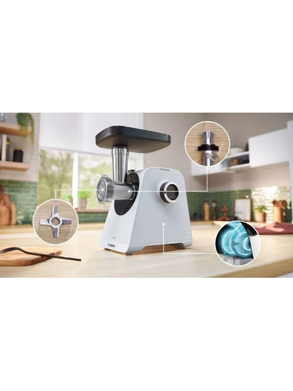 Мясорубка электрическая Bosch MFWS420W, белый