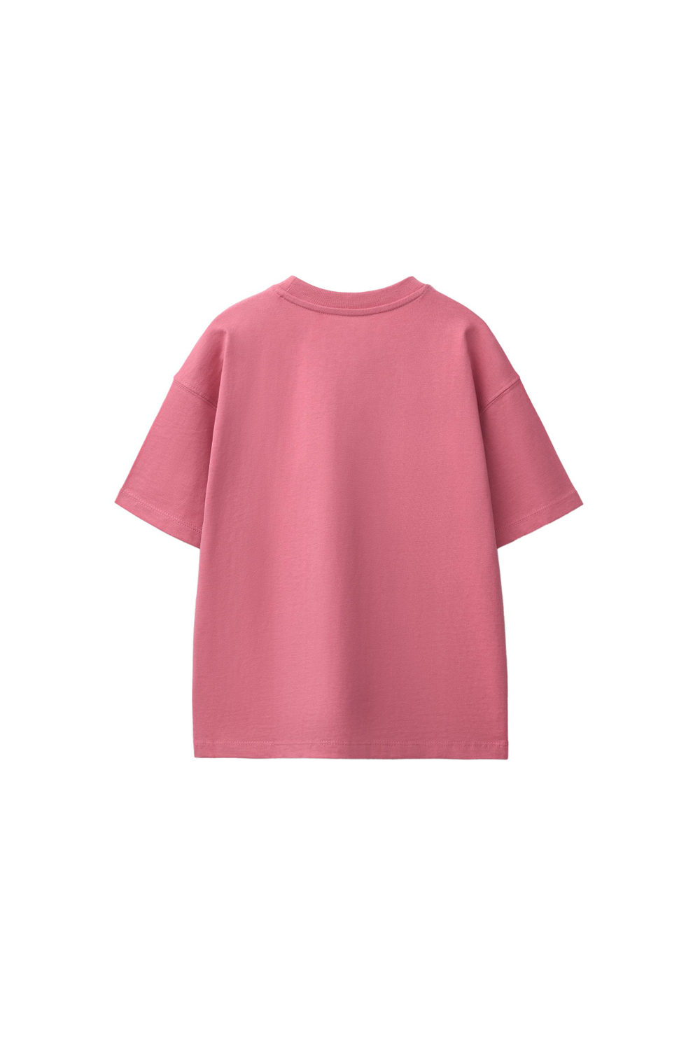 ZARA БАЗОВАЯ ОДНОТОННАЯ ФУТБОЛКА, ЛИНЯЛЫЙ РОЗОВЫЙ