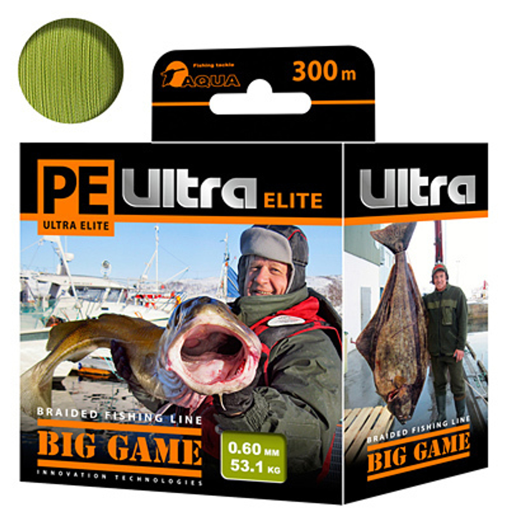 Плетеный шнур PE ULTRA ELITE BIG GAME Dark Green 0,50mm 300m