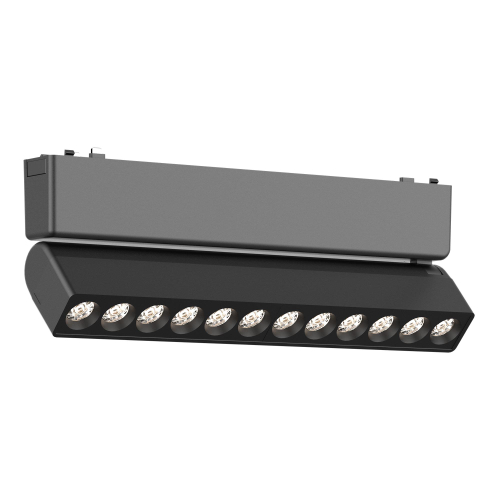 ST675.436.12 Магнитный трековый светильник Черный LED 1*12W 3000K 710Lm Ra>90 IP20 L230xW26xH80 48V