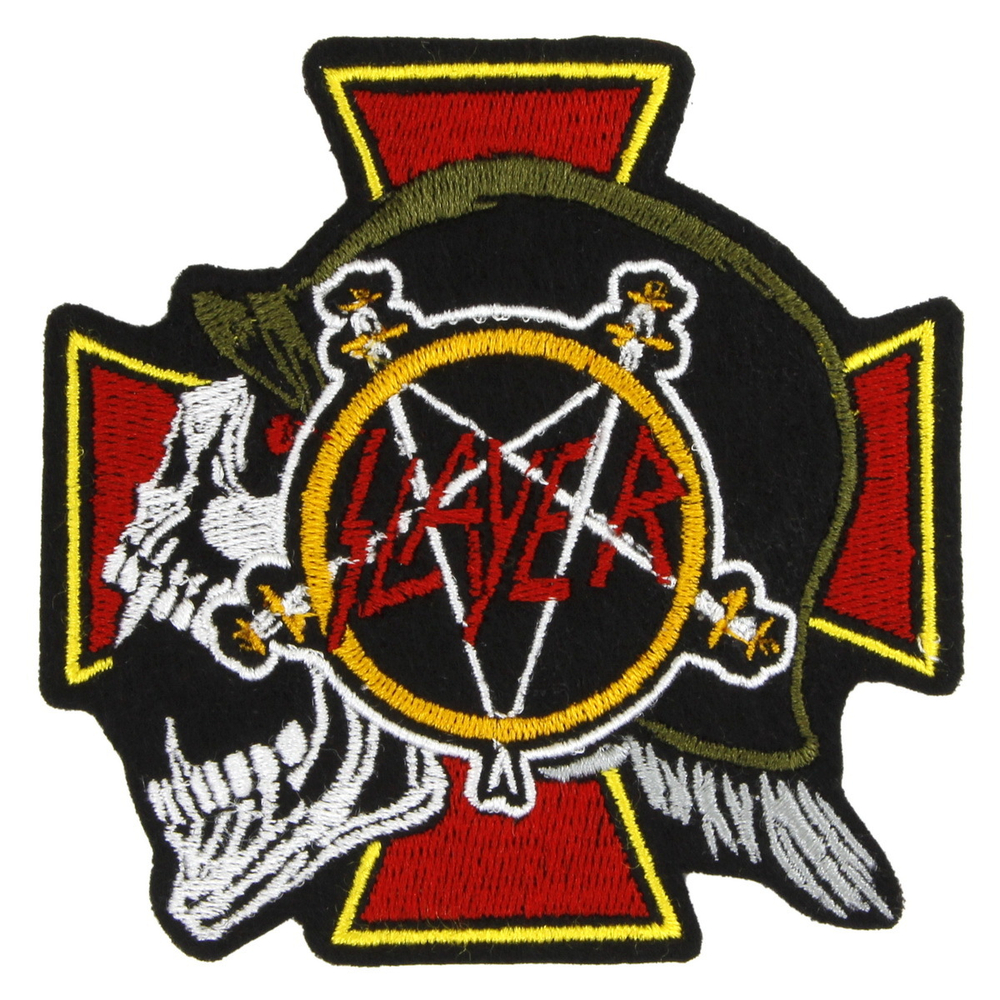 Нашивка на спину с вышивкой группы Slayer