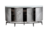 Комод Garda Decor серебристый с декором 182*41*97 см