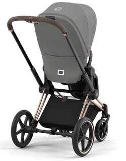 Коляска 3 в 1 Cybex Priam IV Rosegold complete и автокресло Aton B2 i-Size Bay Blue Mirage Grey