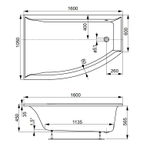Акриловая ванна Vagnerplast VERONELA OFFSET 160x105 Left