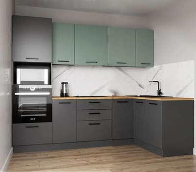 Кухонный гарнитур угловой Изумруд 2600х1400 (38мм)