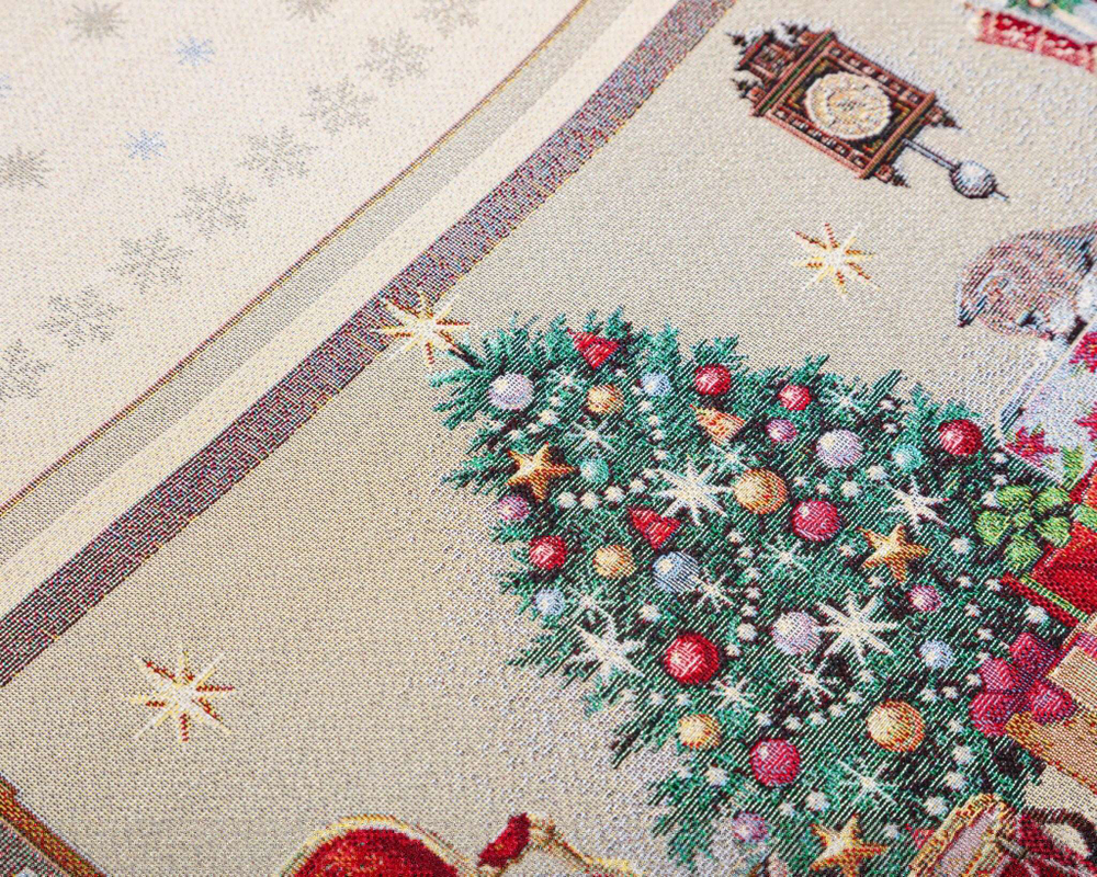 Скатерть 140х180см Mix&Match Home Котята у камина бежевая