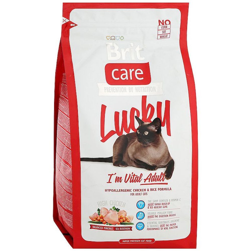Brit Care Cat Lucky Vital Adult 2.0 сухой д/взрослых кошек