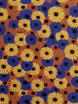 Ткань бязь плательная, рис. "Маргаритка", ширина 150 см, арт. 70.2