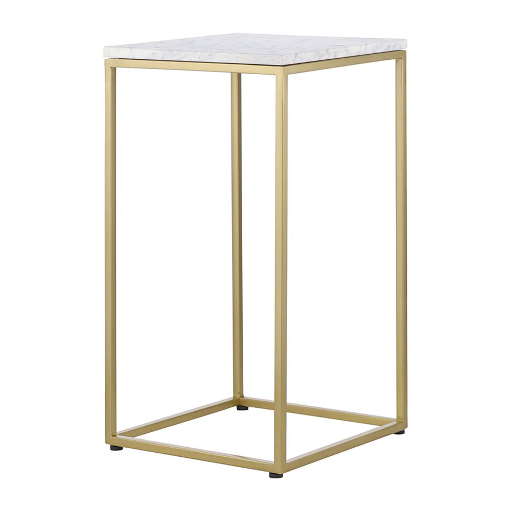 Набор из 2-х столиков Mayen Gold, белые/золотистые
