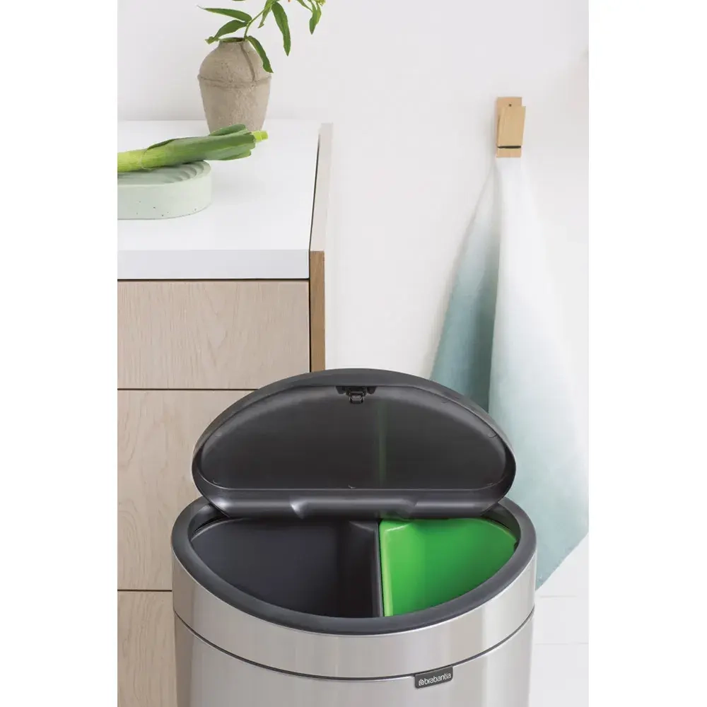 Brabantia Touch Bin New 23+10л контейнер для мусора New Recycle