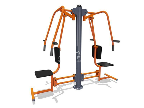 Двойной тренажер для тренировки грудных мышц