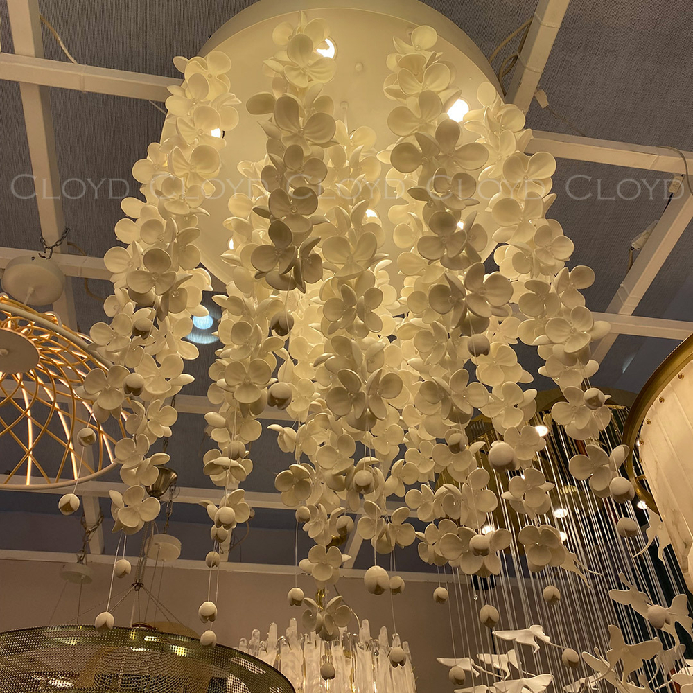 Люстра Cloyd TAONGI C9 / выс. 80 см - керамика - белый (арт.11333)