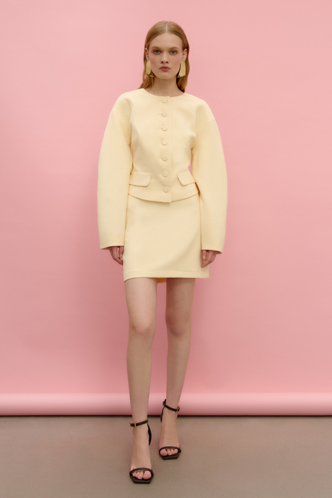 Юбка мини из костюмной ткани