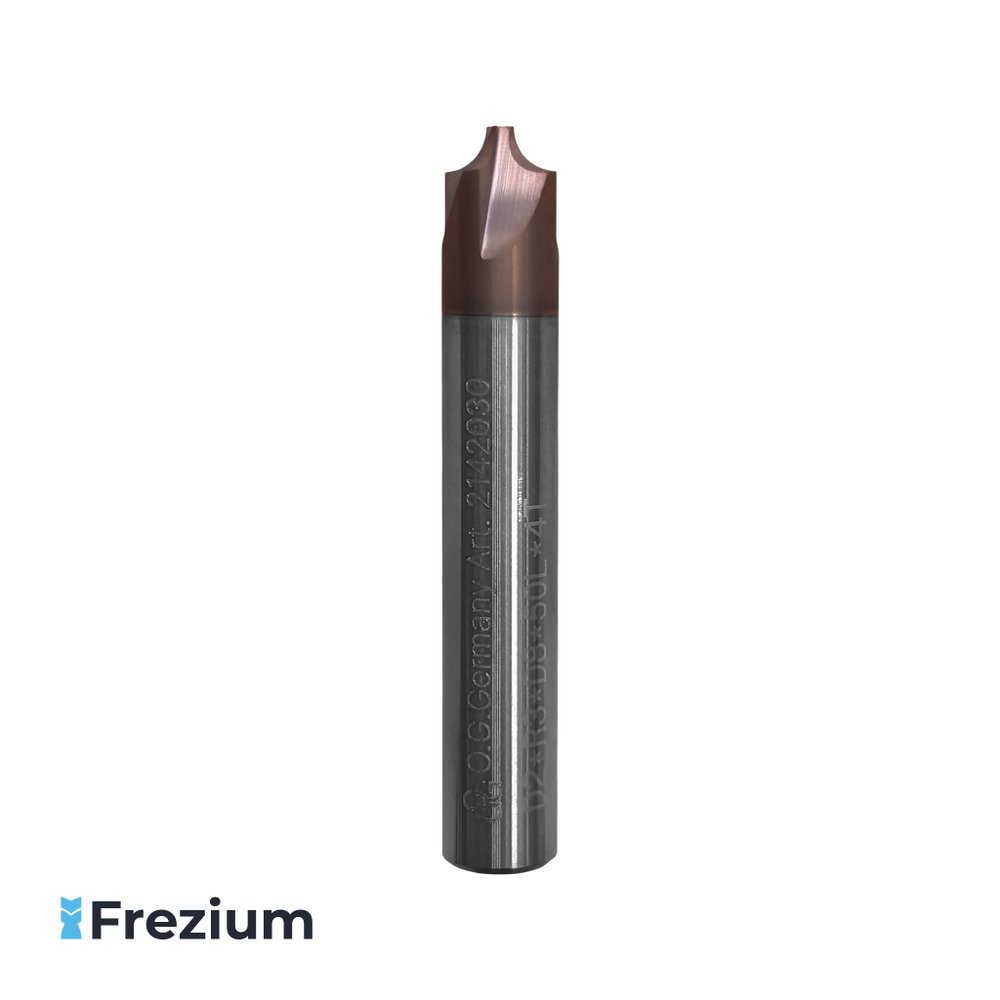 Фасочная радиусная фреза твердосплавная "O.G.Germany" 2x8x50 R3 Z4; 2142030