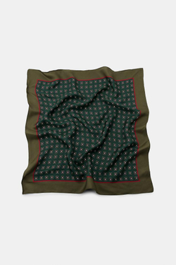 ZARA ПЛАТОК С ПРИНТОМ, ЗЕЛЕНЫЙ