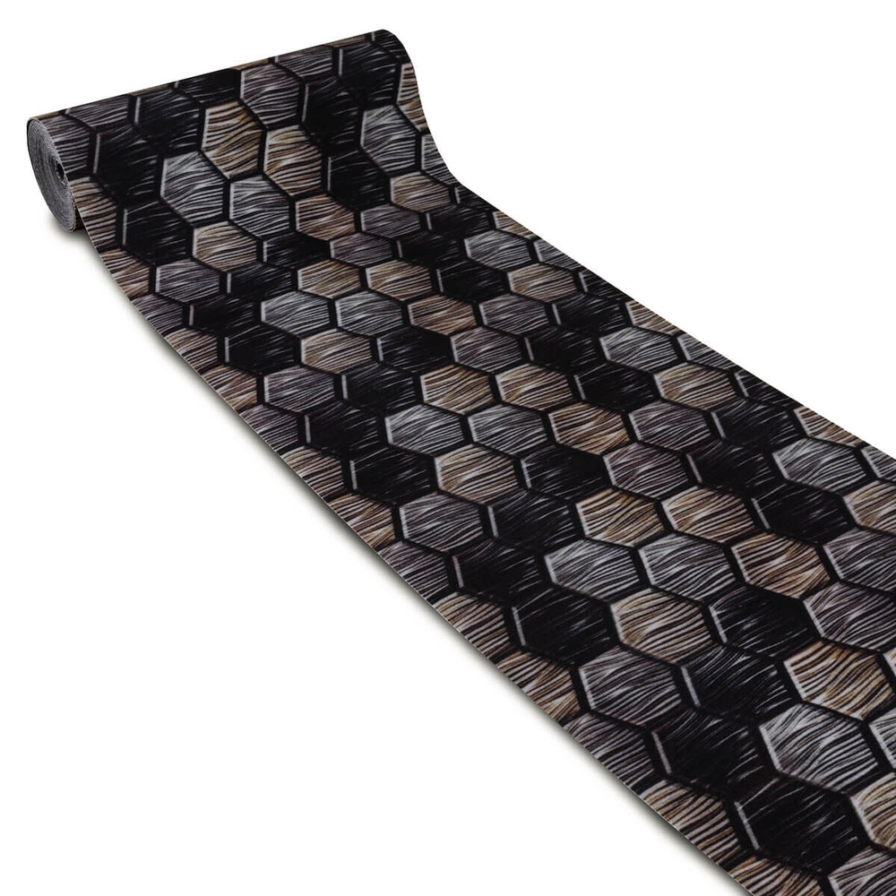 Велюровая дорожка «Соты коричневые»