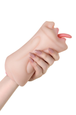 Мастурбатор реалистичный Juicy Pussy by TOYFA Fruity Tongue, рот и вагина, TPE, телесный,19 см