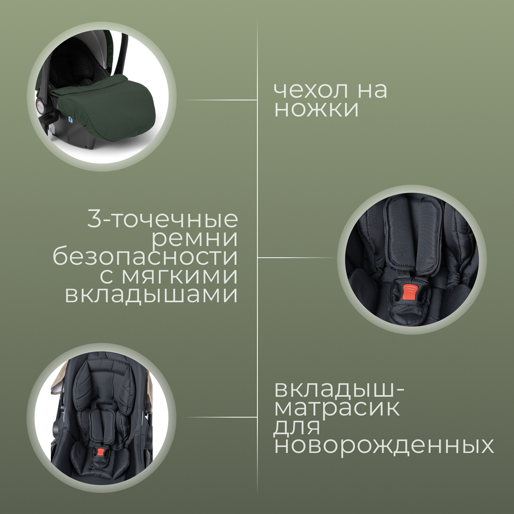 Модульная коляска BubaGO Rosano 3в1