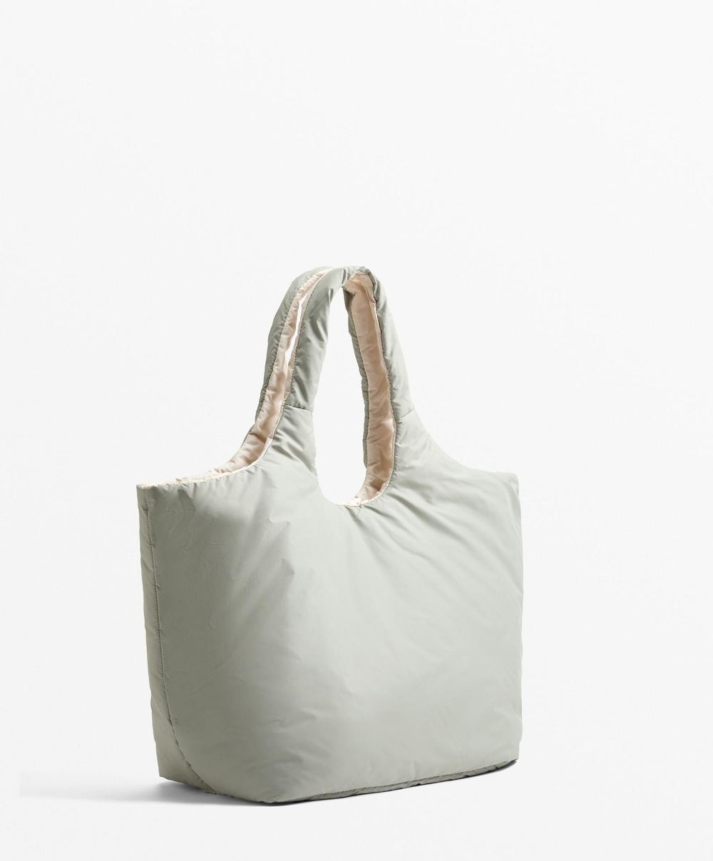 Oysho Сумка двусторонняя мягкая, серо-бежевый