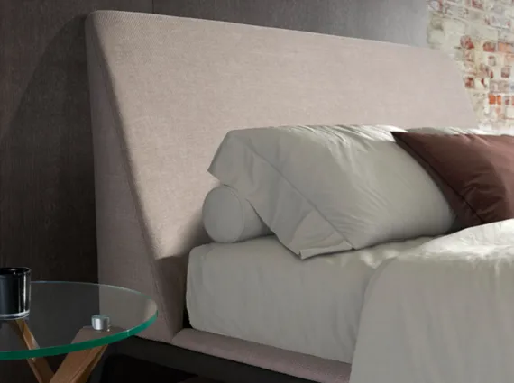 Кровать Angel Cerda 7155 из серой ткани