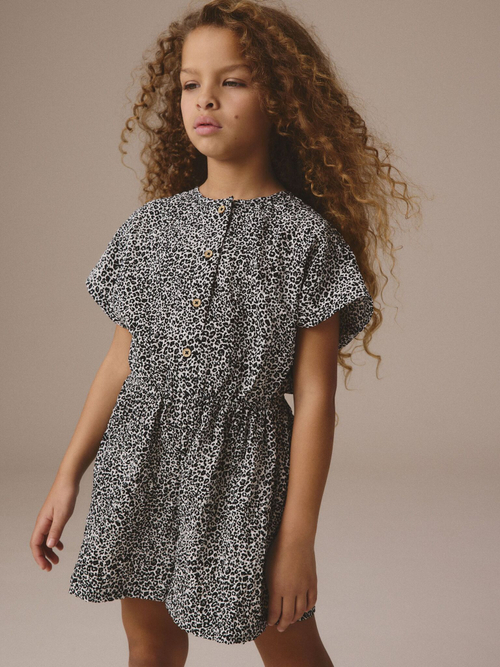 Комбинезон летний для девочки Next AC6-242, Черный, Белый