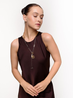 Колье "Coin helmsman pearl" Bicolor